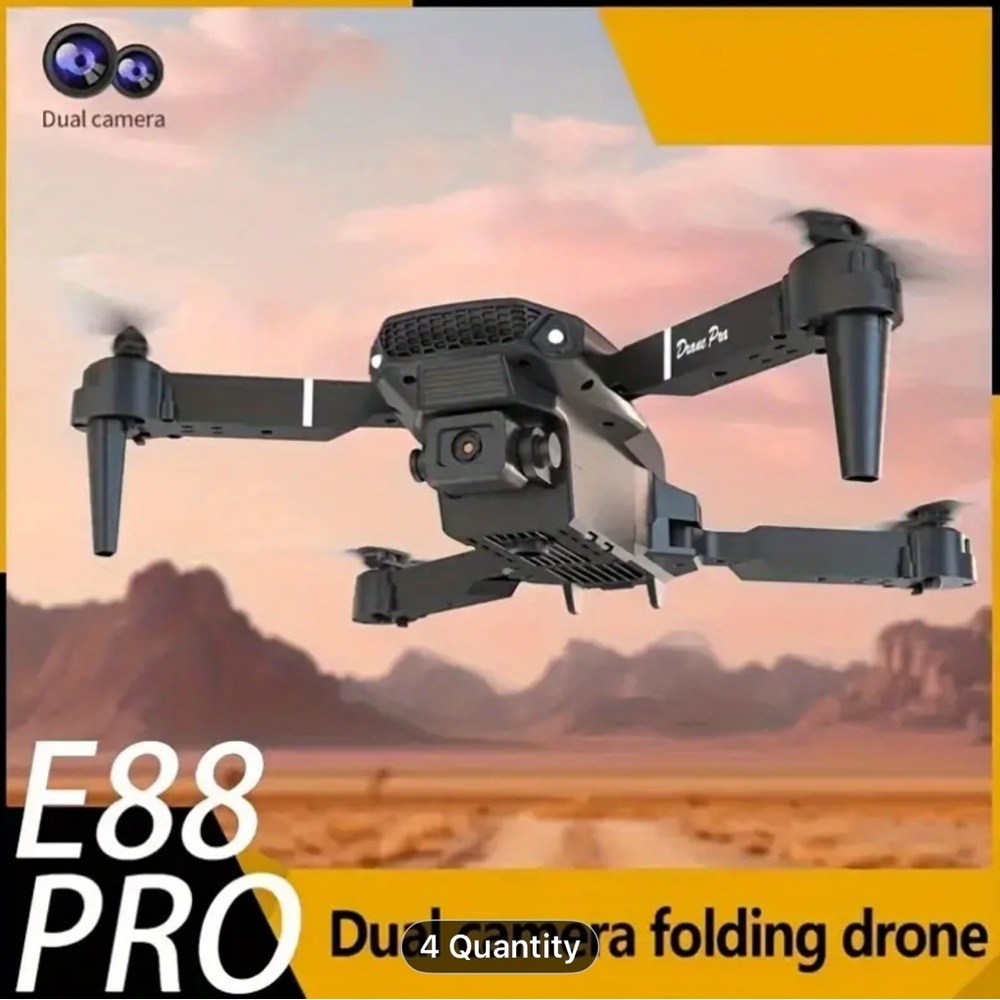 E88 Black Drone with Camera and Remote Control